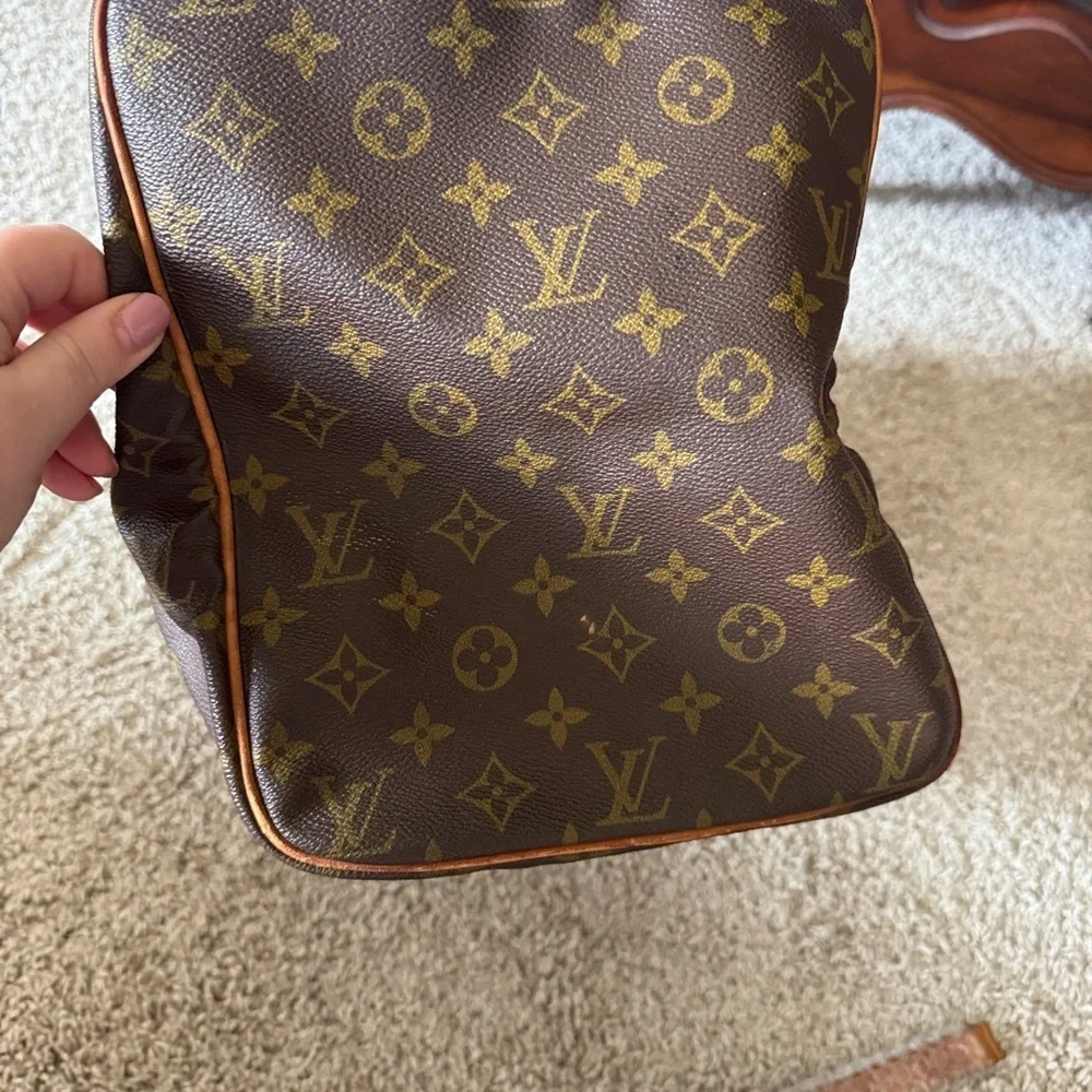 Louis Vuitton Sac Souple Travel Duffle 45 Brown Canvas, Leather Monogram GUC